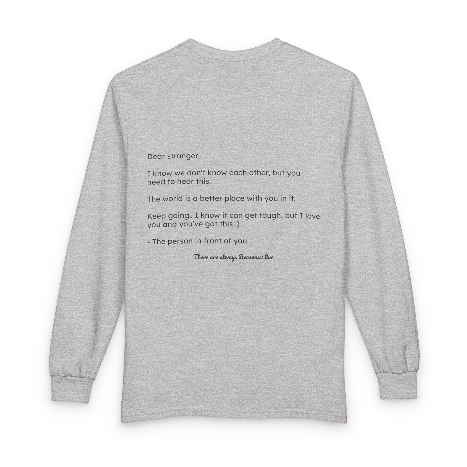 Stranger Letter #1 — Reasons2Live Long Sleeve Tee | Limited Drop