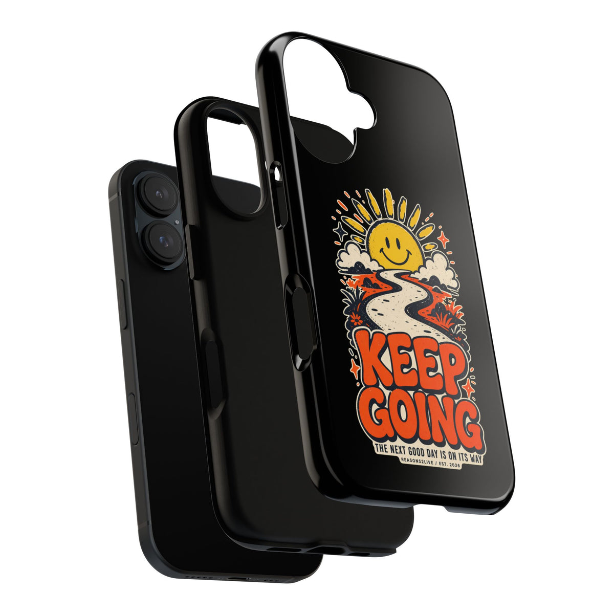 Phone Case — 'Keep Going' Retro Sunshine Motivational Tough Case